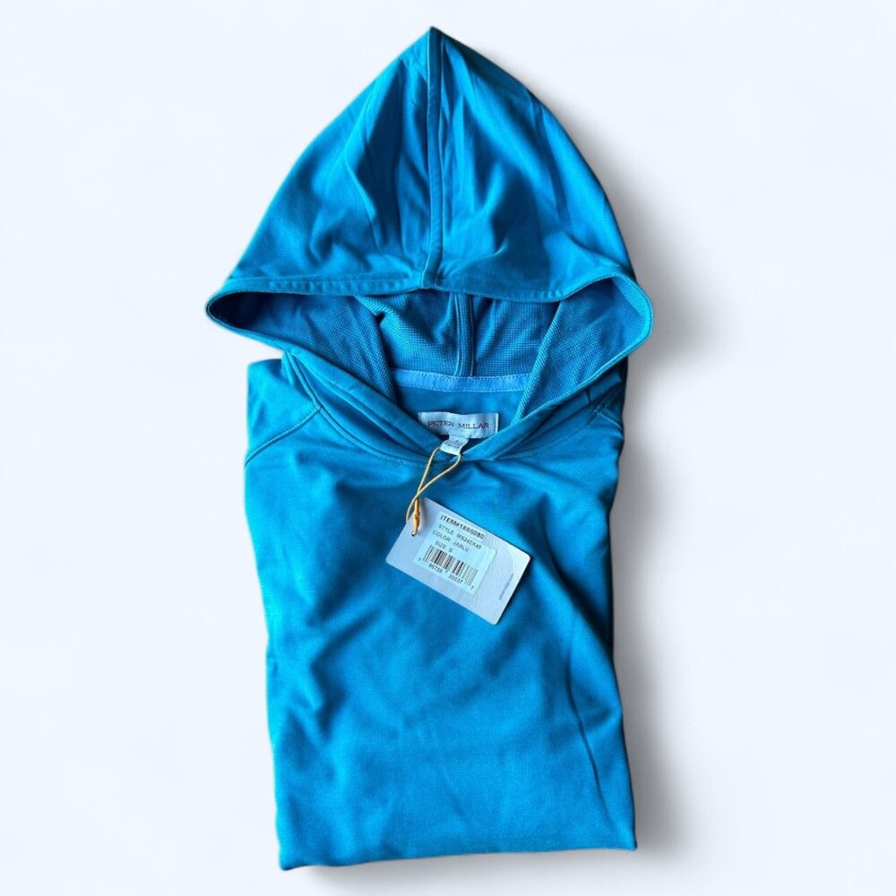 Peter Millar Crown Sport Pine Performance Hoodie Pullover Jablu MS23EK45 Size S